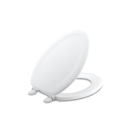 Kohler Toilet Seat With Cover, Wood, Honed White 4647-HW1